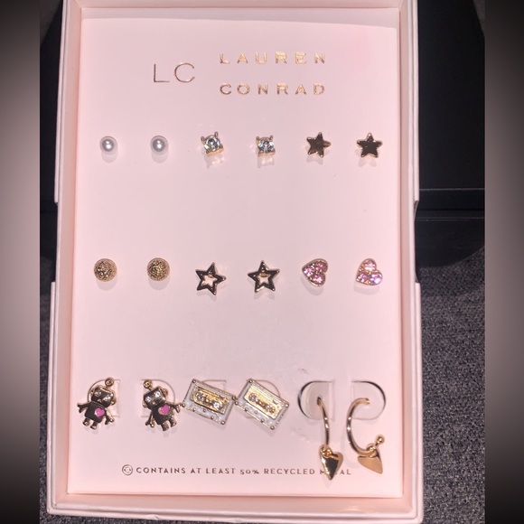 LC Lauren Conrad Whimsey Robot Tech 9pc. Earrings Set - Picture 3 of 3